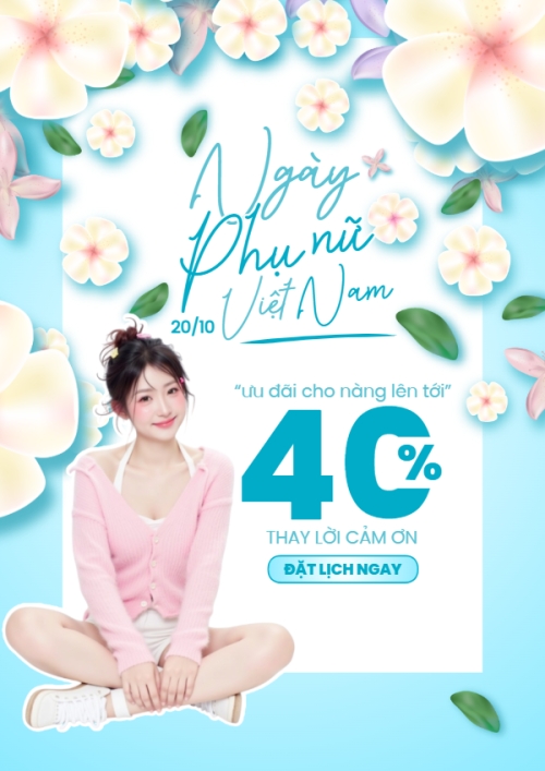20/10, Ngày phụ nữ Việt Nam, Vietnamese Women's Day, phụ nữ, sự kiện, event, mỹ phẩm, làm đẹp, beauty, hiện đại, modern, hoa lá