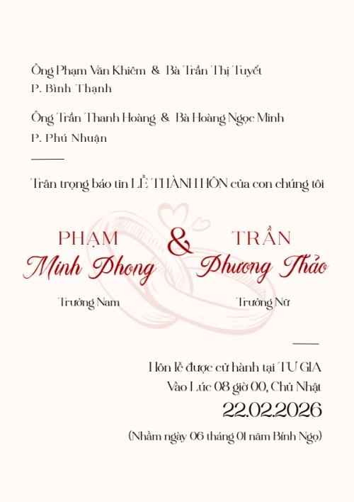 Thiệp cưới trao nhẫn