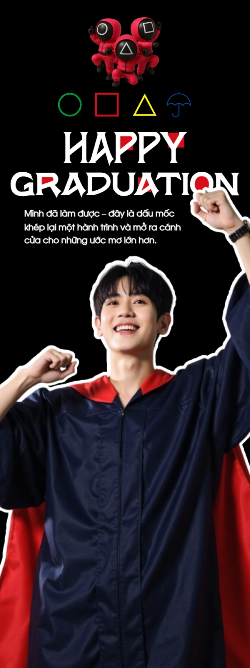 Tốt nghiệp, kỉ yếu, Graduation, yearbook, sự kiện, event, giáo dục, education, squid game