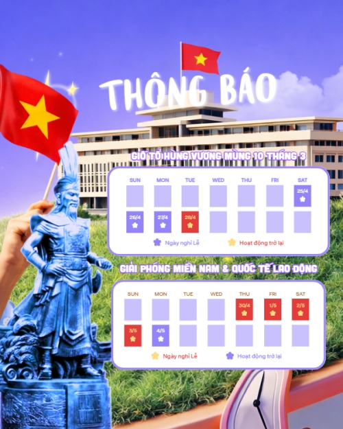Thông báo nghỉ lễ 2026