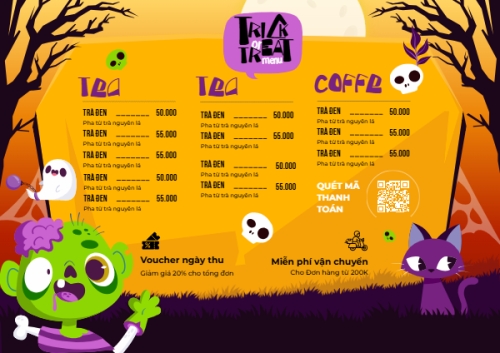 Halloween, lễ hội ma quái, nước uống, drink, ẩm thực, food, dễ thương, cute, chibi, hoạt hình, cartoon