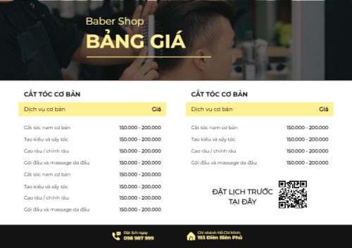 Tiệm tóc, tiệm cắt tóc, baber shop, cắt tóc nam, beauty, spa