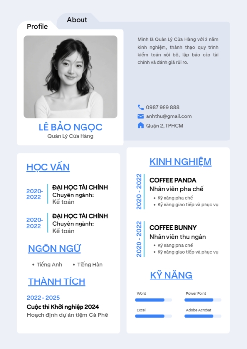 Quản lý, manager, F&B, văn phòng, office, tài chính, finance, đơn giản, simple, minimalist, tối giản