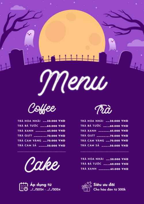 Halloween, nước uống, juice, giải khát, F&B, drink