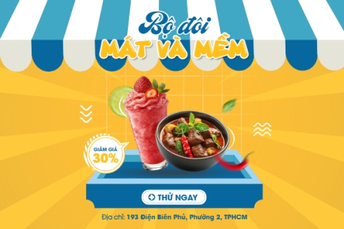 Bò kho, trà dâu, nước uống, Đồ ăn, food, thực phẩm, ẩm thực, món ăn, F&B, nhà hàng, hiện đại, modern