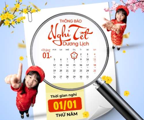 Thông báo nghỉ tết dương lịch