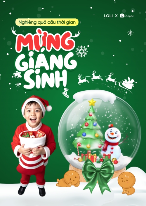 Nghiêng quả cầu thời gian mừng giáng sinh