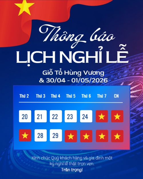 Lịch nghỉ lễ Giỗ Tổ và 30/4-1/5