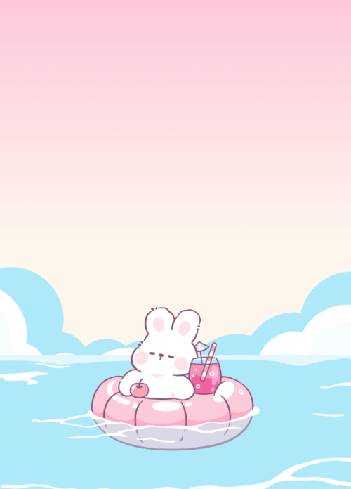 Hè, summer, biển, sea, ocean, đại dương, dễ thương, cute, chibi, hoạt hình, cartoon — 2