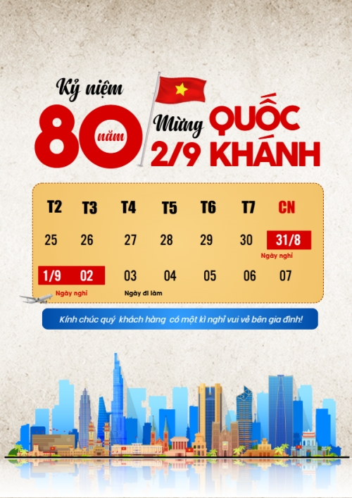 2/9, Quốc Khánh, lễ hội, thông báo, lịch nghỉ, Việt Nam, sự kiện, event, cổ điển, vintage, retro, classic