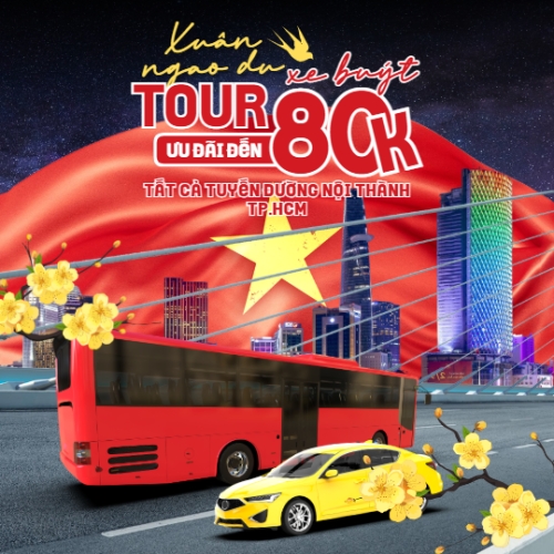 Xuân ngao du tour xe buýt ưu đãi 80K