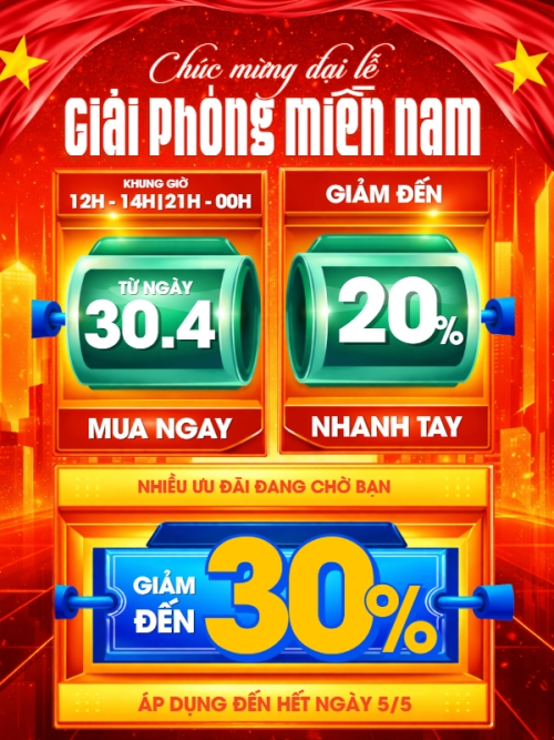 Giảm giá lễ 30/4