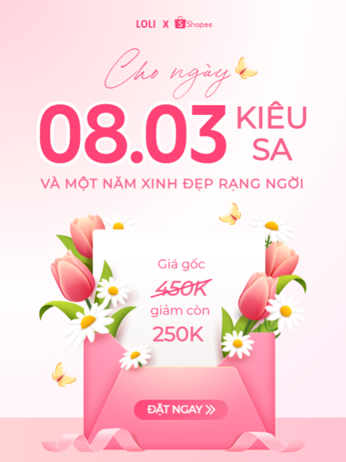 Mua sắm, giảm giá, sale, 8/3, quốc tế phụ nữ, women's day, beauty, làm đẹp, thẩm mỹ, sự kiện, event
