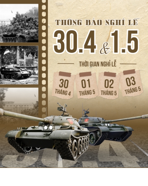 Lịch nghỉ lễ 30/4-1/5