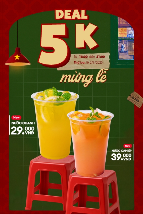 2/9, Quốc Khánh, lễ hội, Việt Nam, nước uống, juice, giải khát, F&B, drink, cổ điển, vintage, retro, classic