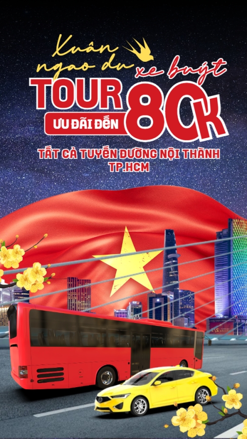 Xuân ngao du tour xe buýt ưu đãi 80K