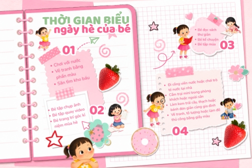 Thời gian biểu ngày hè của bé