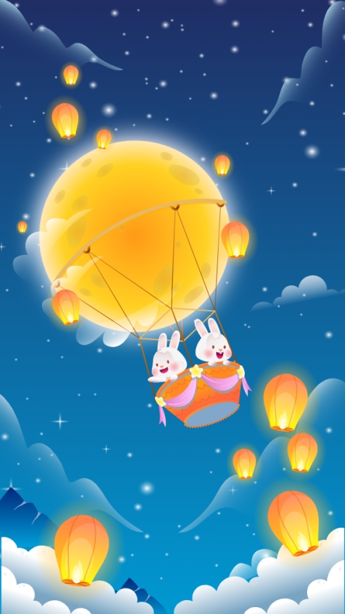Trung thu, Tết Đoàn Viên, mid-autumn festival, sự kiện, event, dễ thương, cute, chibi, hoạt hình, cartoon