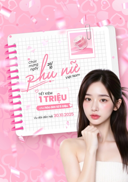 20/10, Ngày phụ nữ Việt Nam, Vietnamese Women's Day, phụ nữ, sự kiện, event, mỹ phẩm, làm đẹp, beauty, hiện đại, modern, hoa lá