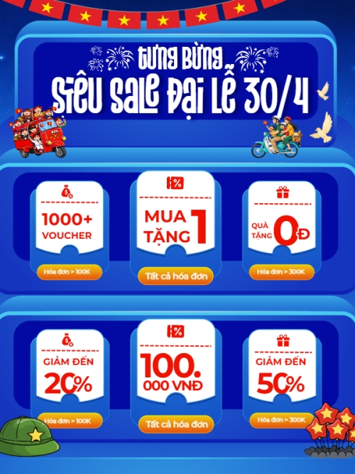 Tưng bừng siêu sale đại lễ 30/4