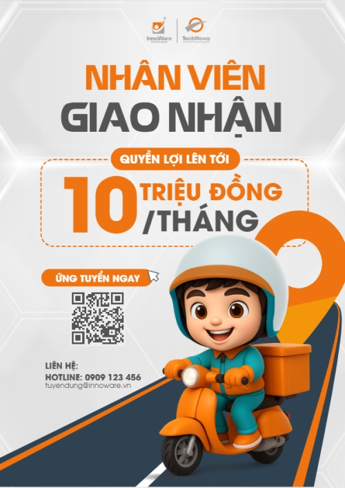 Giao hàng, shipper, tuyển dụng, văn phòng, office, dễ thương, cute, đơn giản, simple