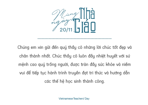 Mừng ngày nhà giáo — 2