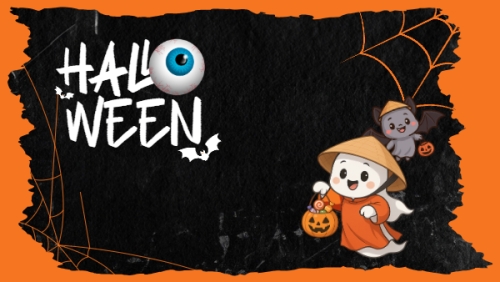 Halloween, lễ hội ma quái, sự kiện, event, dễ thương, cute, chibi, hoạt hình, cartoon
