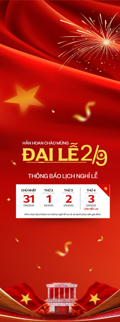 2/9, Quốc Khánh, lễ hội, thông báo, lịch nghỉ, Việt Nam, sự kiện, event, hiện đại, modern