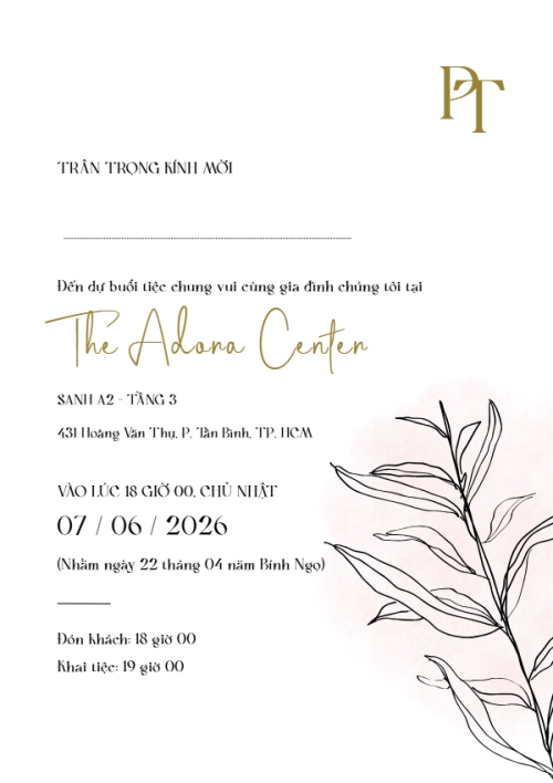 Thiệp cưới Nét hoa — 3