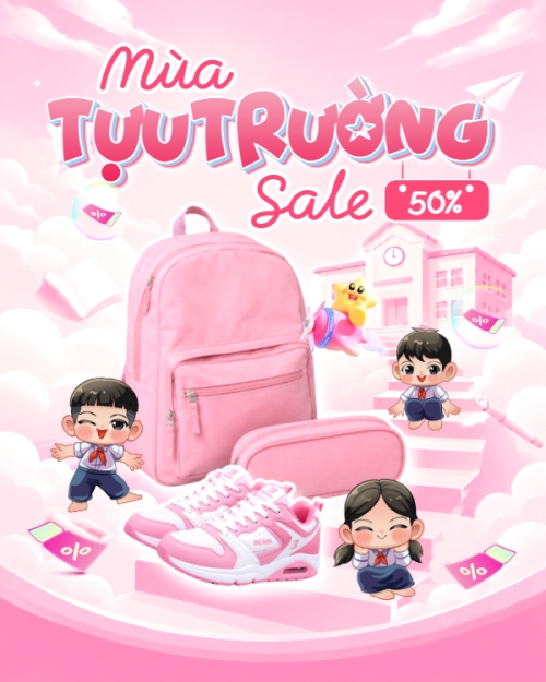 Mùa tựu trường sale 50%