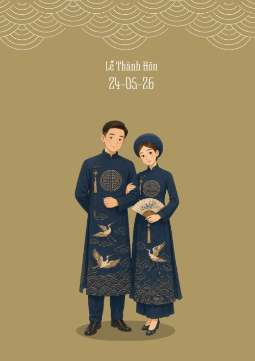 Thiệp cưới Vàng son hỷ sự — 2