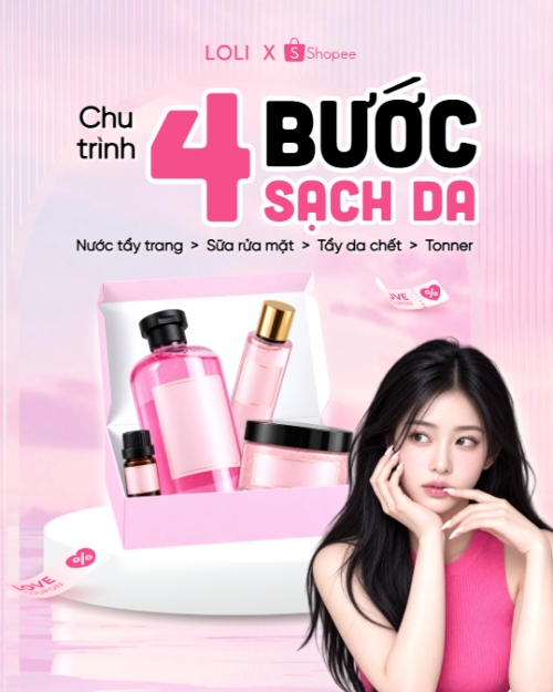 Chu trình 4 bước sạch da