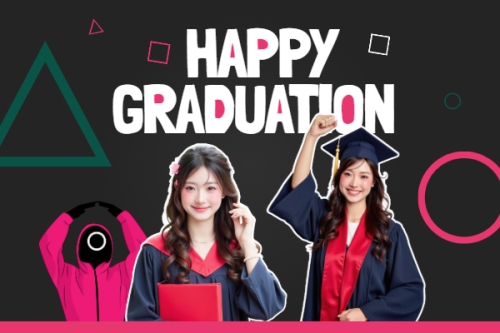 Tốt nghiệp, kỉ yếu, Graduation, yearbook, giáo dục, education, squid game, hoạt hình, cartoon	