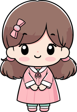 bé gái, girl chibi, cute, dễ thương