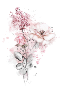 brush, màu nước, watercolor, abstract, hoa lá, flower