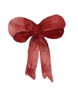 bow, nơ, quà, gift, red. watercolor