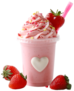 drink, sinh tố dâu, dâu đá xay, dâu tây, strawberry