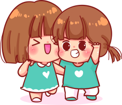 bé gái, chibi, girl