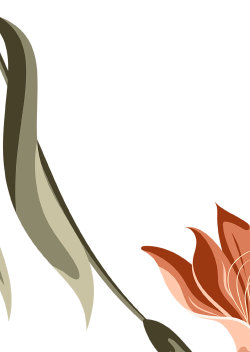 hoa lá, flower, leaf, màu nước, watercolor, thiên nhiên, hoa cỏ, màu cam