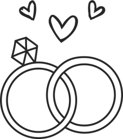 icon, timeline wedding, symbol,  outline, ring, nhẫn cưới