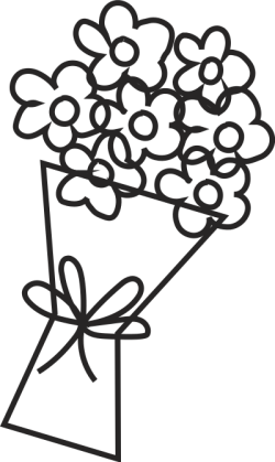 icon, timeline wedding, symbol, outline, hoa cưới, flower