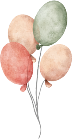 bong bóng, balloon, sinh nhật, dễ thương