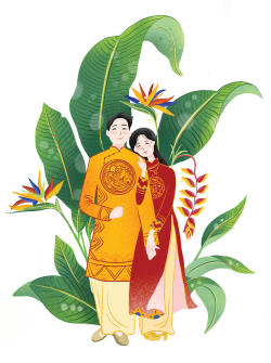 Cô dâu chú rể, groom & bride, wedding, đám cưới, chibi, hoa, flower