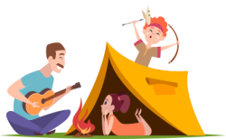 gia đình, family, camping, tourist