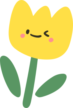 hoa, flower, cute, dễ thương, brush, tulip