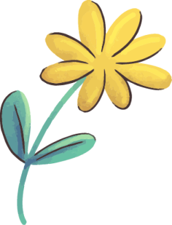 hoa, flower, brush, watercolor