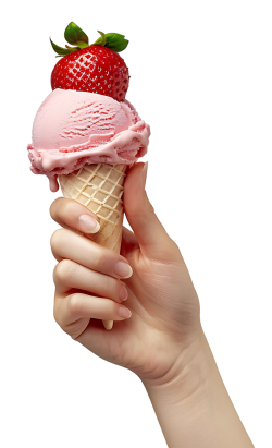 kem, ice-cream, kem dâu, strawberry