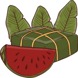 tết, bánh chưng, dưa hấu