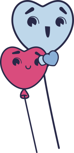 tim, heart, bong bóng