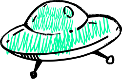 UFO, brush, line